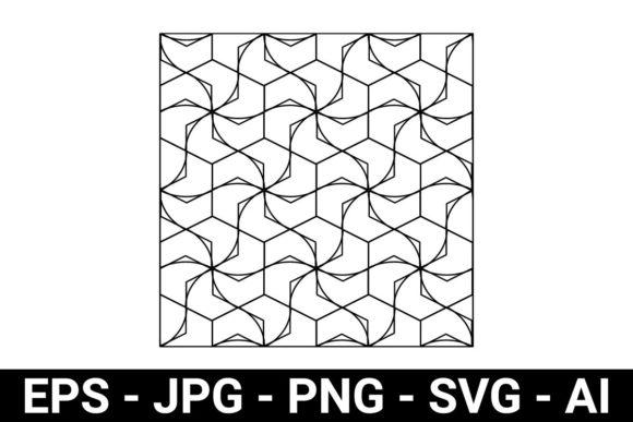 Abstract Black and White Tile Seamless Graphics & Patterns