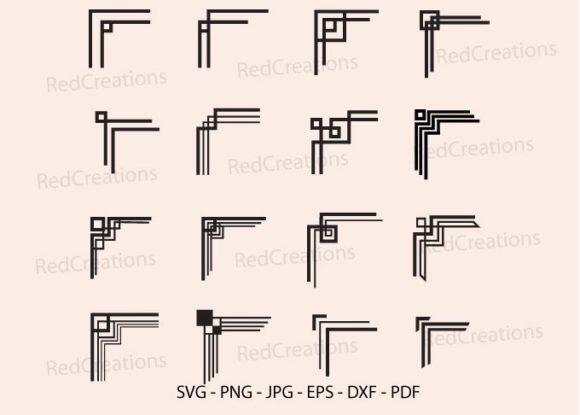 Art Deco Corners SVG Bundle: Graphics for Crafts-Driven Branding