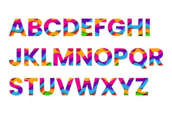 Artsy Style ABC Alphabets a to Z: Graphics & Print Templates