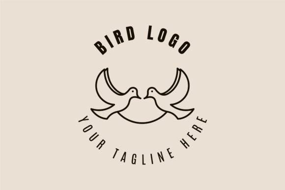 Bird Logo Line Art Graphics & Logos