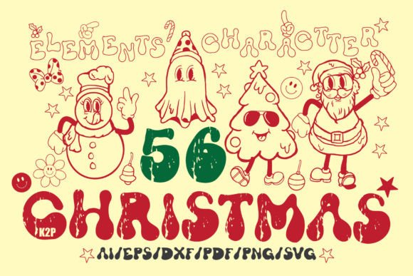 Christmas Element Character SVG Bundle for Crafts & Graphics