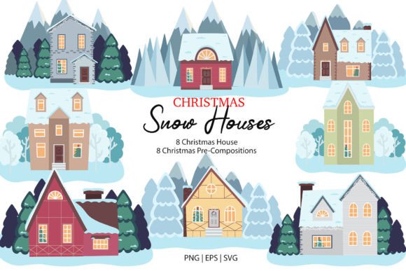 Christmas Village Houses Clipart Vector: A Designer Review