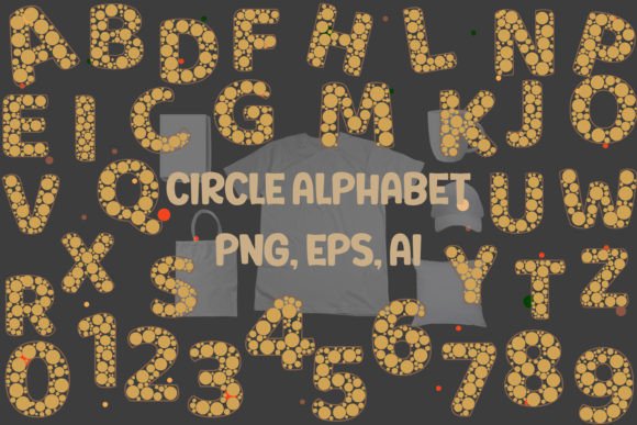 Coloring Bubbles Alphabet Numbers: Graphics & Print Templates