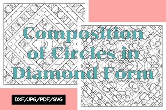 Composition of Circles in Diamond Form: Graphics & Coloring Pages Amp