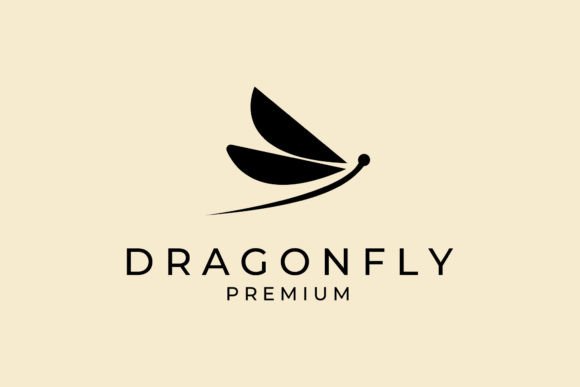 Dragonfly Logo Minimalist Vector: Graphics & Logos for Creative Sellers