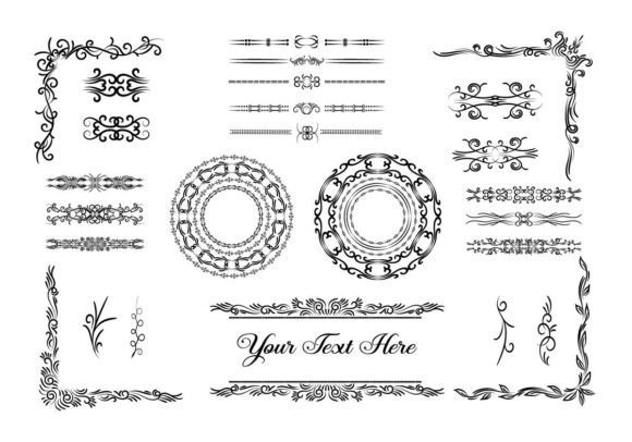 Floral Decorative Elements Graphics