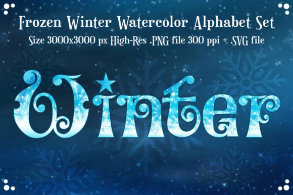 Frozen Winter Watercolor Alphabet Set: A Designer’s Take