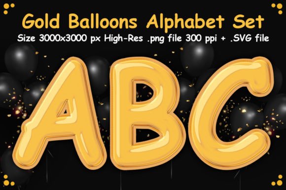 Gold Balloon Alphabet Set: A Graphics & Crafts Review