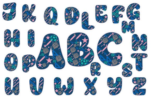 Kids Vector Alphabet: Graphics for Coloring Pages Amp