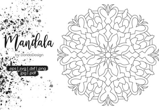Mandala Coloring Page Vol.061: Graphics for Coloring Pages Amp