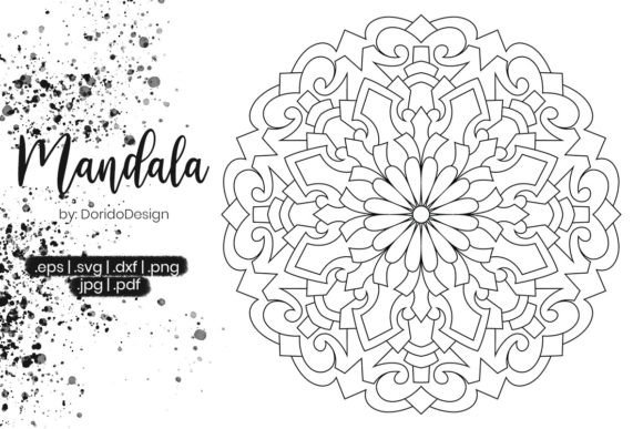 Mandala Coloring Page Vol.073: Graphics for Coloring Pages Amp