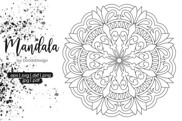 Mandala Coloring Page Vol.077: Graphics & Coloring Pages Amp