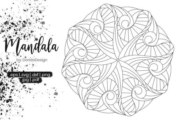 Mandala Coloring Page Vol.085: Graphics for Branding & Coloring Pages Amp