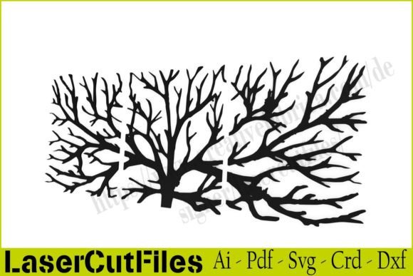 Tree Branches for Laser CNC Cut: Graphics for Crafts